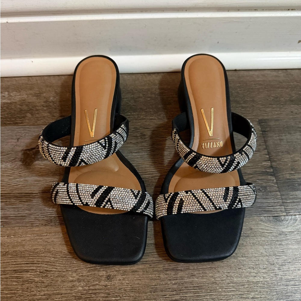 Black and White Women's Sandals